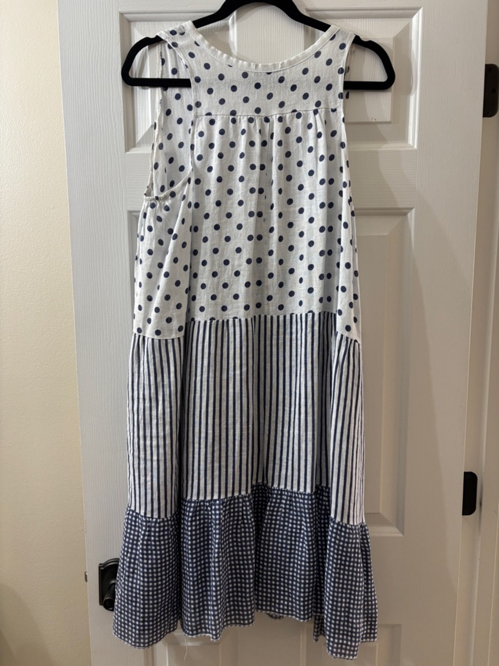 M Made in Italy Mixed Print Linen Dress - Picture 2 of 4